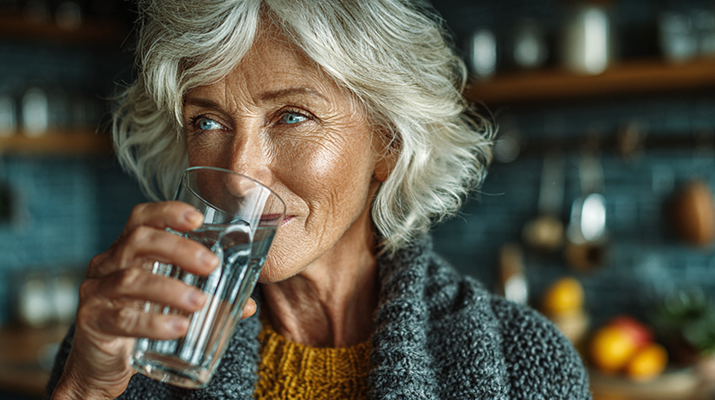 Група активних людей старшого віку насолоджуються здоровим пікніком з продуктів з власного саду